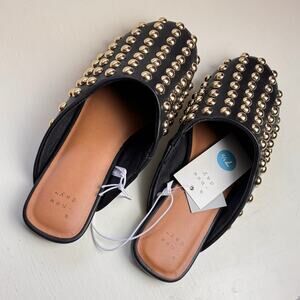 a new day Low Heel Gold Embellishment  Channing Slip On Mule Sandals Sz 7.5